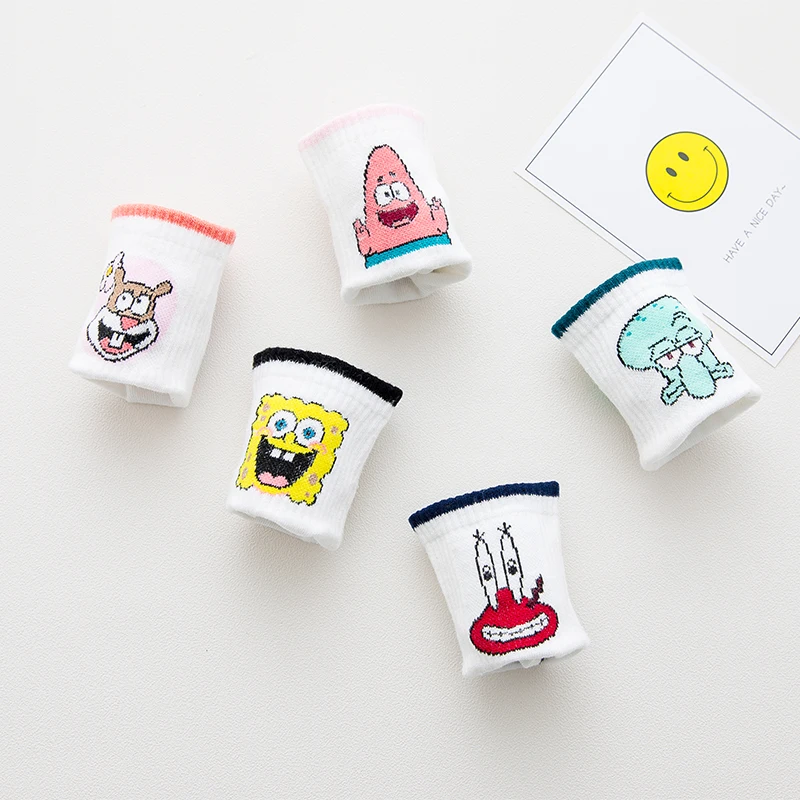 

Women Cartoon Character Cotton Socks Art Female Character Patterend Short Cute Socks Hipster Fashion Animal Print Ankle Socks