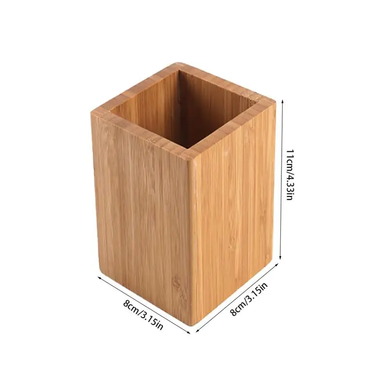 

Pen Vase Wooden Table Pen Container Pencil Storage Holder Pencil Organizer Supplies for Home Office School