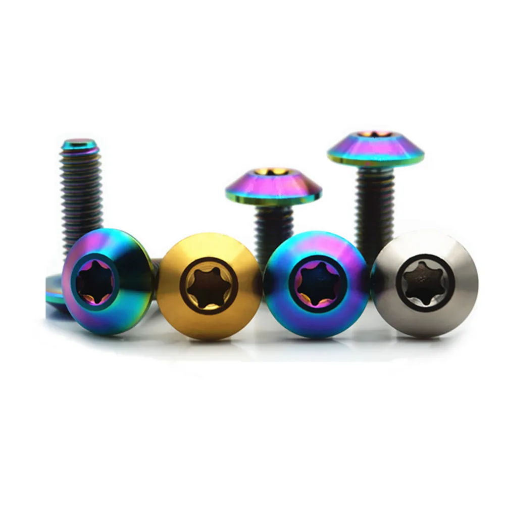 6 шт. титановые болты Torx класс 5 винт с головкой зонтика Ti-болт M5 x 15 M6x12 M6x15 M6x20 для