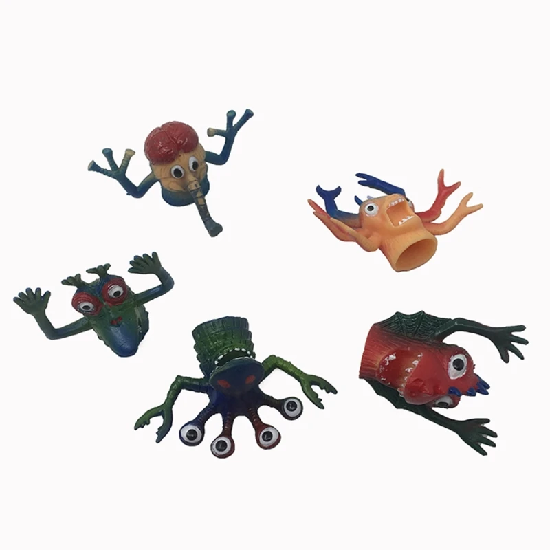 

5 Pcs/lots Finger Puppet Mini Monsters Tiny Creative Model with Left Hands and Right Hands for Game Party Childrens Gift bebe