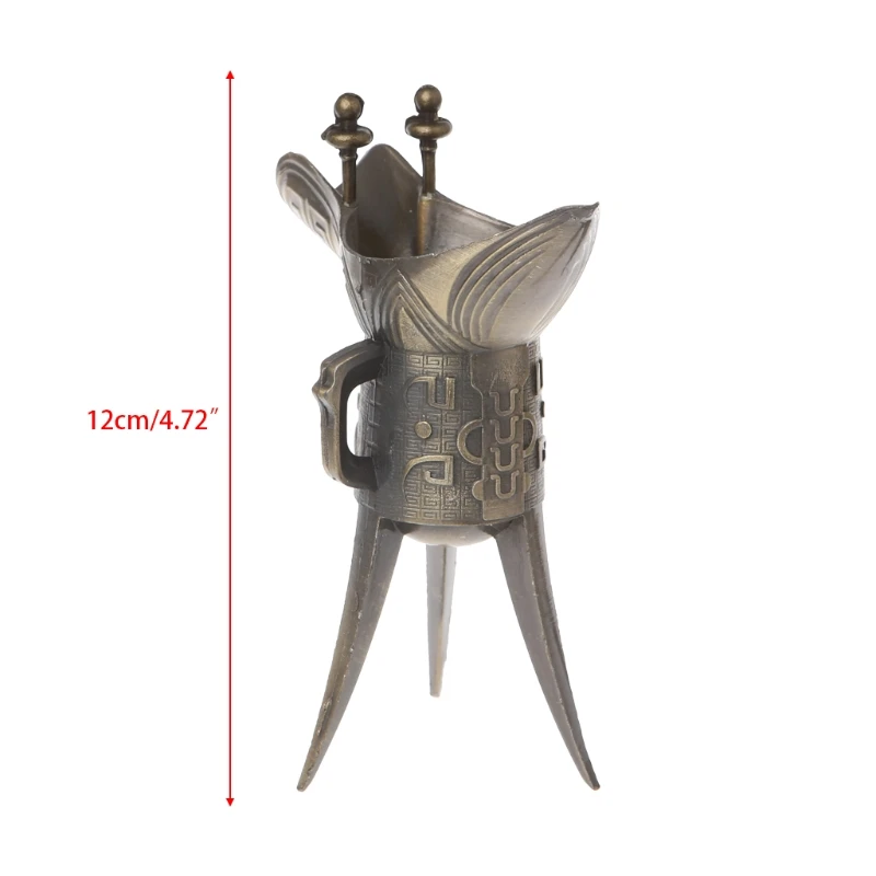 

Chinese Antique Archaistic Embossment Wine Cup Decor Collective Craft