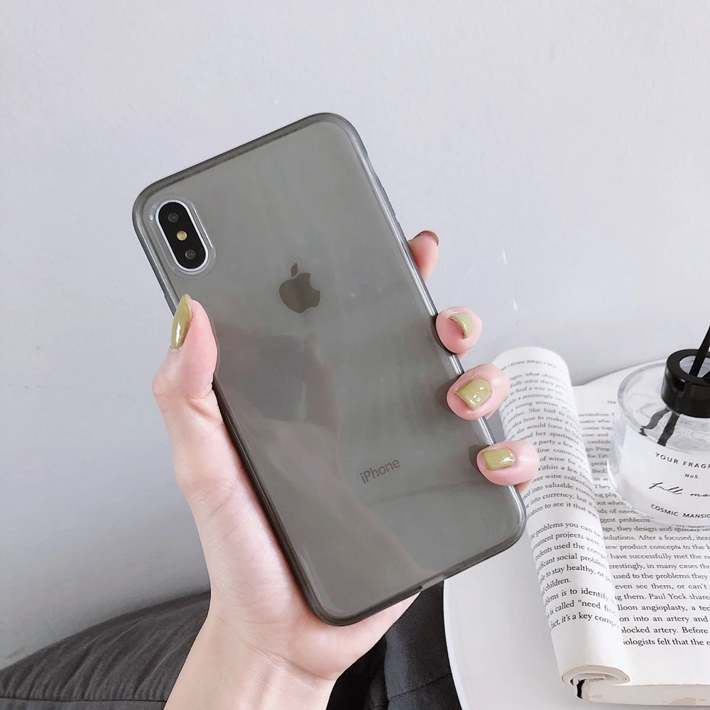 Роскошный прозрачный чехол для телефона iPhone X XS MAX XR зеркальный мягкий из ТПУ 11 Pro