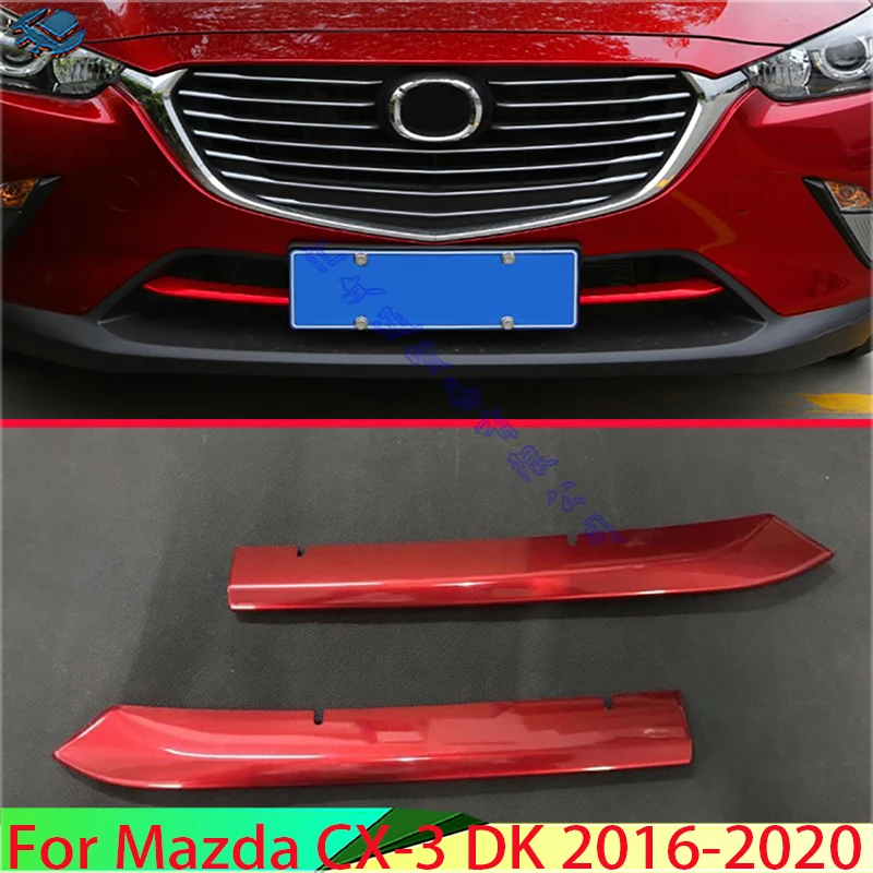 

ABS Хромированная передняя Центральная сетка решетка радиатора крышка радиатора отделка нижней полосы для Mazda CX-3 DK 2016-2020 автомобильные аксес...