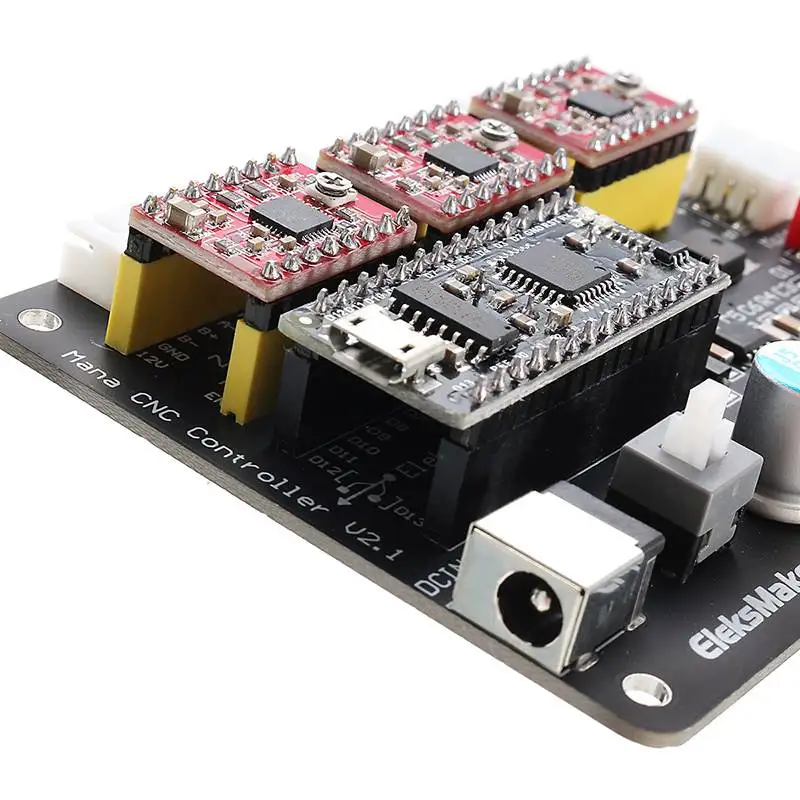 EleksMaker Мана 3 оси драйвер шагового двигателя плате контроллера DC 12V микро USB