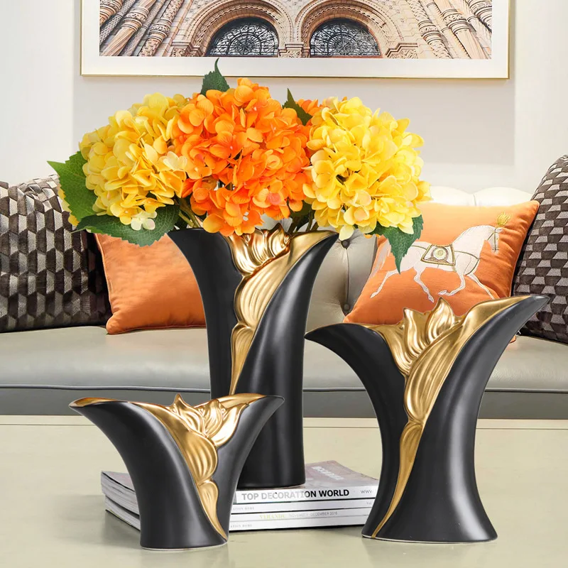 

Китайская керамическая ваза в стиле ретро с изображением статуи, Цветочная композиция для гостиной, ваза с имитацией сухих цветов, украшени...