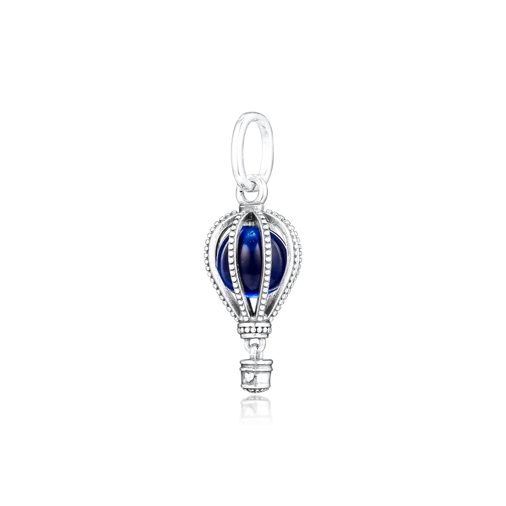 

Fit Original Europe Bracelet 925 Sterling Silver Blue Hot Air Balloon Travel Charm Beads for Jewelry Making Bijoux Femme