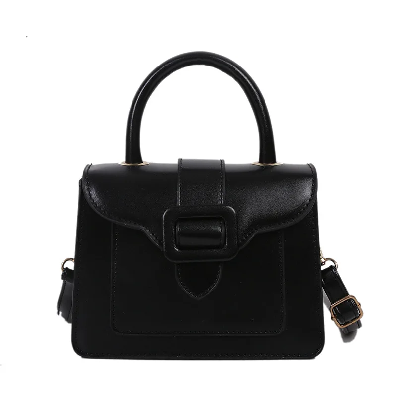 

On the new texture small popular Korean version of the net red foreign gas solid color portable shoulder slung women's bag