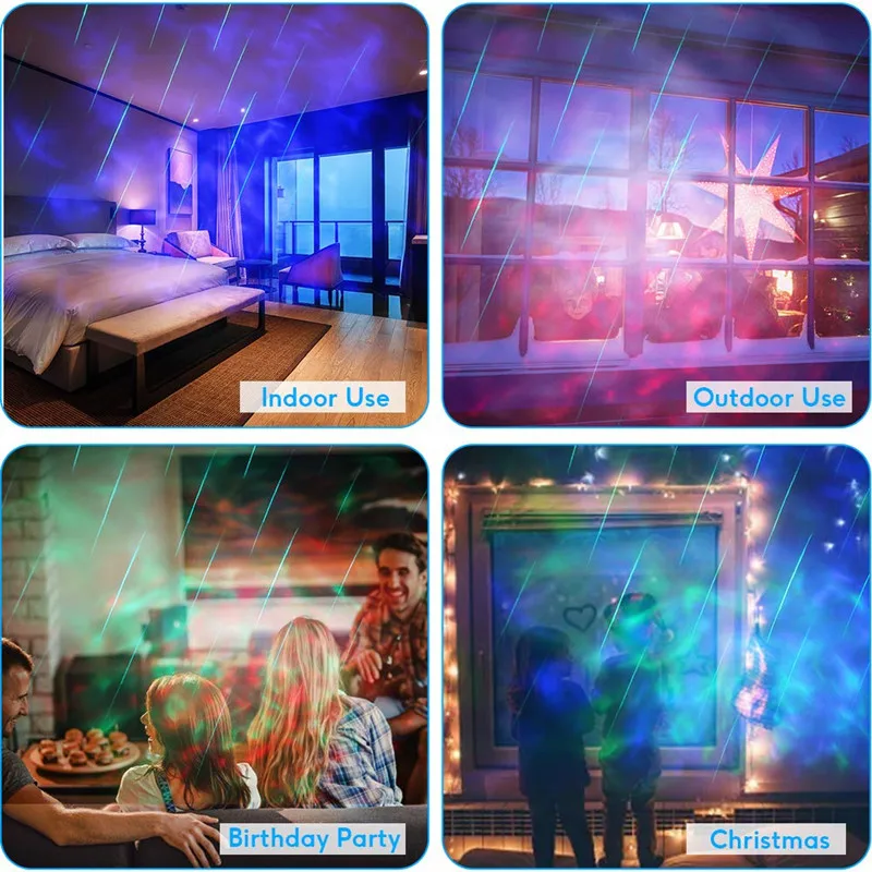 Рождественский проектор океанских волн с дистанционным управлением наружные