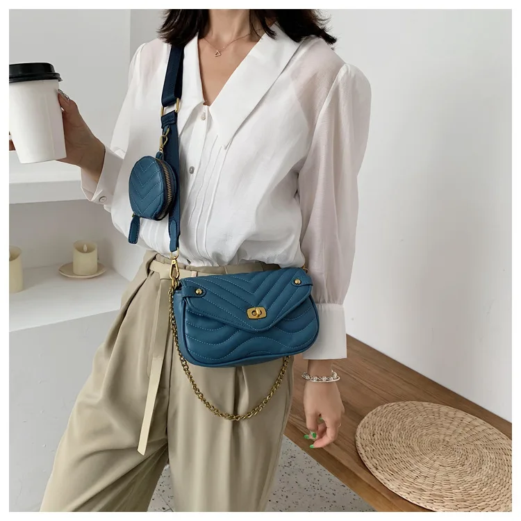 

Роскошный дизайн, наплечная сумка из искусственной кожи для женщин, новинка 2021, Сумка с кошельком, женские дорожные сумки через плечо, сумка-...