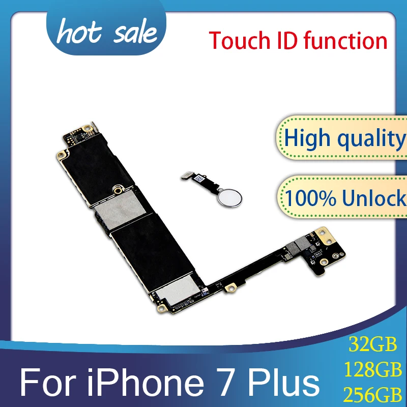 ICloud разблокирована для iPhone 7 Plus материнская плата с/No Touch ID 32 ГБ/128 ГБ/256 ГБ