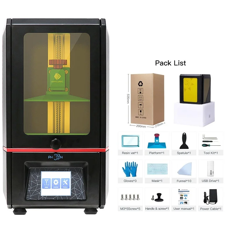 Anycubic Photon 3d принтер размера плюс SLA/lcd высокая точность 2,8 ''photon Slicer светильник-отверждение Impresora Imprimante 3d наборы - Цвет: Photon 02