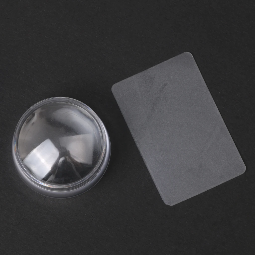 

2X Nail Art Stamping Stamper Scraping Scraper Tool Set Transparent