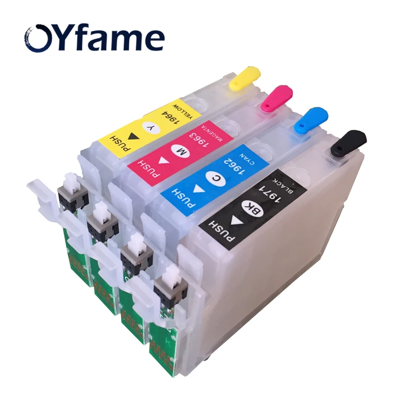 Картридж OYfame T1962 T1963 T1964 с чипом ARC для принтера Epson XP201 XP211 XP204 XP401 XP411 XP214 XP101 WF