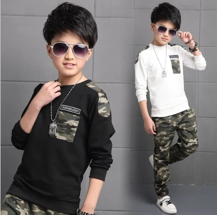 Одежда для мальчиков весна-осень Камуфляж наборы ухода за кожей 2018 детская