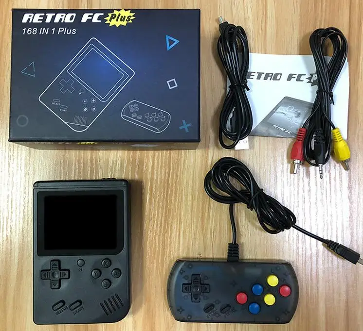 Ретро Мини двойной человек портативная игровая консоль геймпады встроенный 168 игр видео игры портативный плеер для FC подарок детям