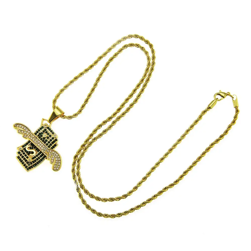 Мужское ожерелье в стиле хип хоп 3 цвета|Ожерелья с подвеской| |