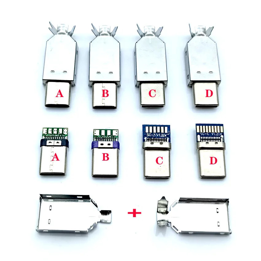 3 комплекта USB 1 type C 2 0 Мужской Разъем для зарядки сварочный Тип USB-C адаптер 3/4 в 3A/5A