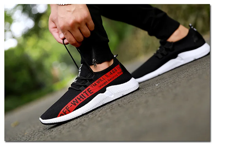 Autumn New Style Men Shoes Fashion Casual Mesh Shoes Stylish Rubber Shoes Sneakers Low Top Breathable Korean-style Running
