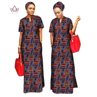 2021 african styles clothing women riche bazin straight 100 cotton material free head scarf lady long dress maxi size wy843