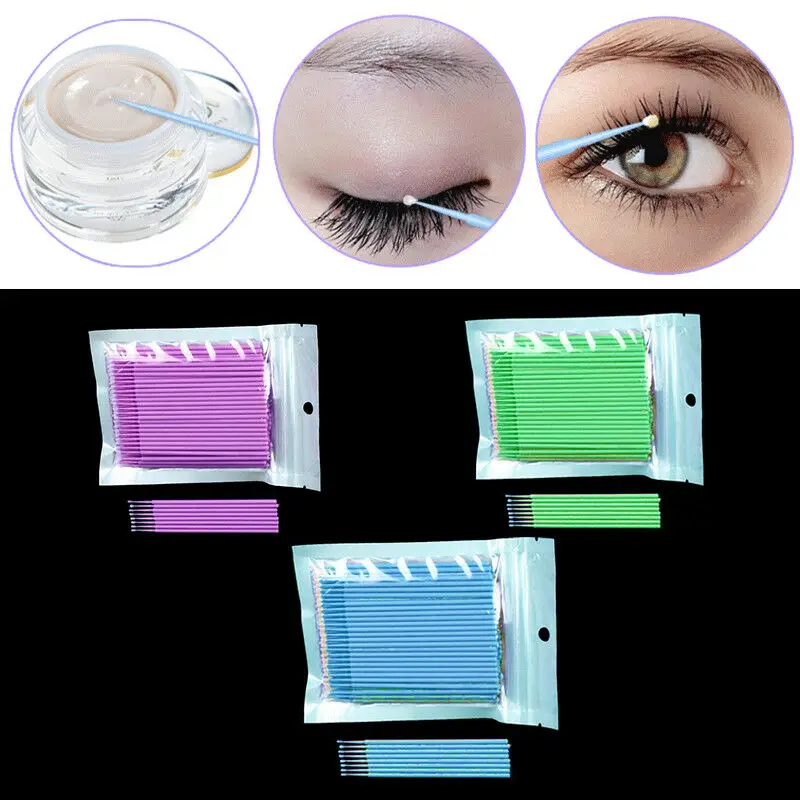 Прочные одноразовые Микро Кисти для наращивания ресниц индивидуальные