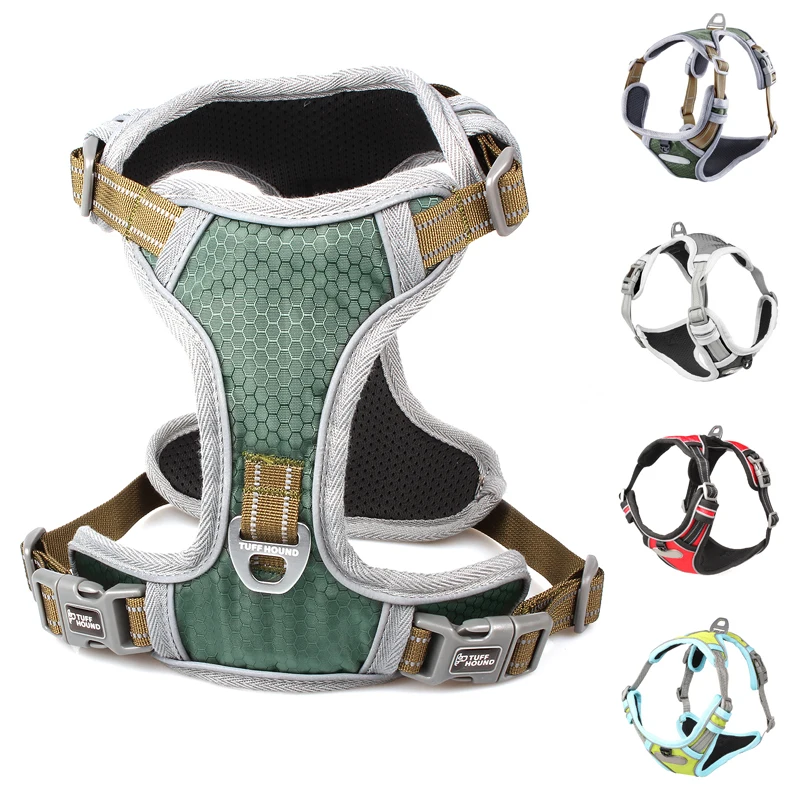 

No-Pull Pet Dog Harness For Medium Large Dogs Bulldog Adjustable Nylon Dog Harnesses Reflective Pets Walking Safety Vest Harness