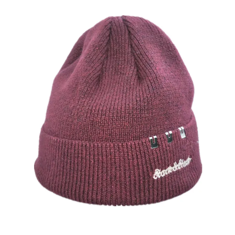 Шерстяные шапки, вязаные мужские зимние шапки, шапки Skullies Bonnet, Зимние головные уборы для мужчин и женщин, Теплые Мешковатые шапки из флиса для спорта на открытом воздухе