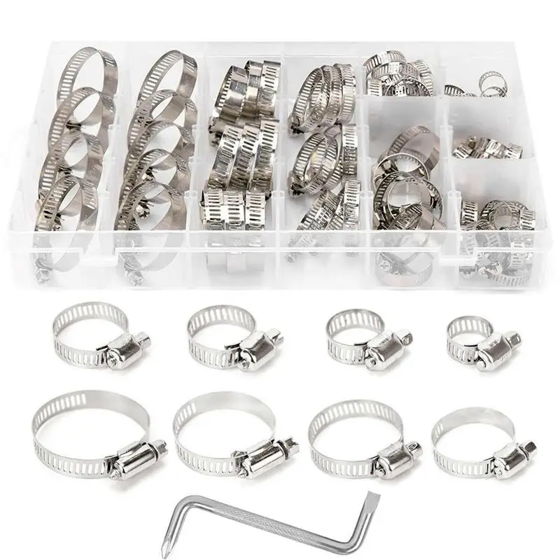 80 шт. зажим для шланга водогазовой трубы из нержавеющей стали мини зажимы труб