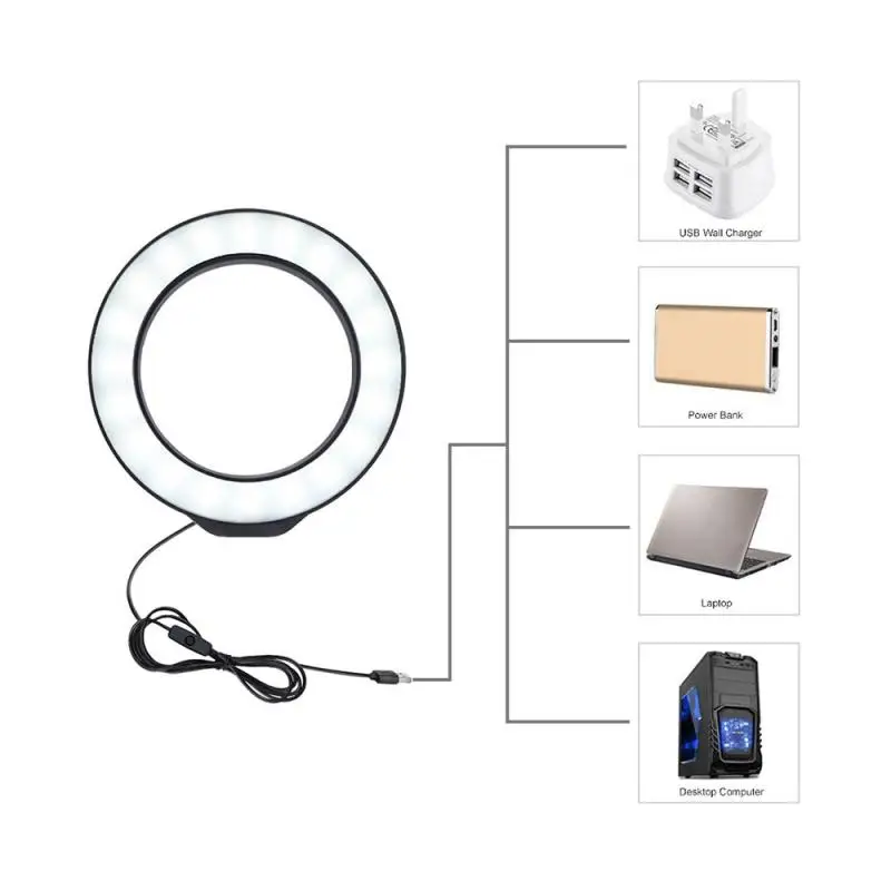 4.7 Inch Ring Light Fill For Xiaomi IPhone Huawei Lamp USB LED Vlogging Photography Video Lights TXTB1 | Автомобили и мотоциклы