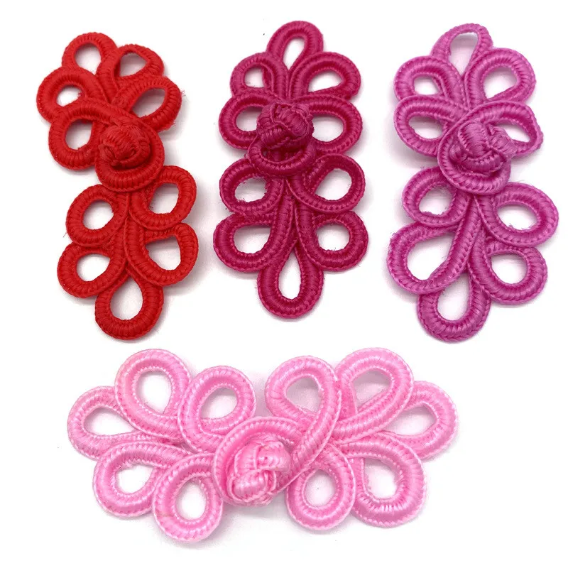 5 пар золотистого и серебряного цвета Cheongsam Button Five Chinese Knot Buttons застежка DIY Belt