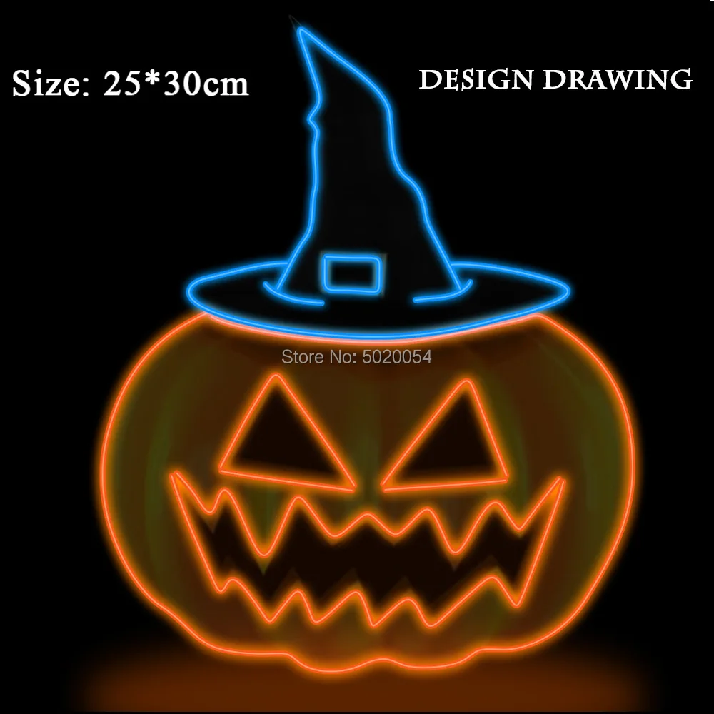 Новейший дизайн Pumkin серии EL проволочная маска Хэллоуин вечерние светодиодный