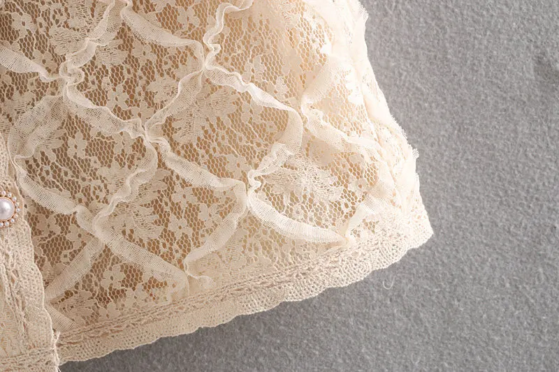 2019 Женская винтажная однобортная Повседневная кружевная женская блузка с v