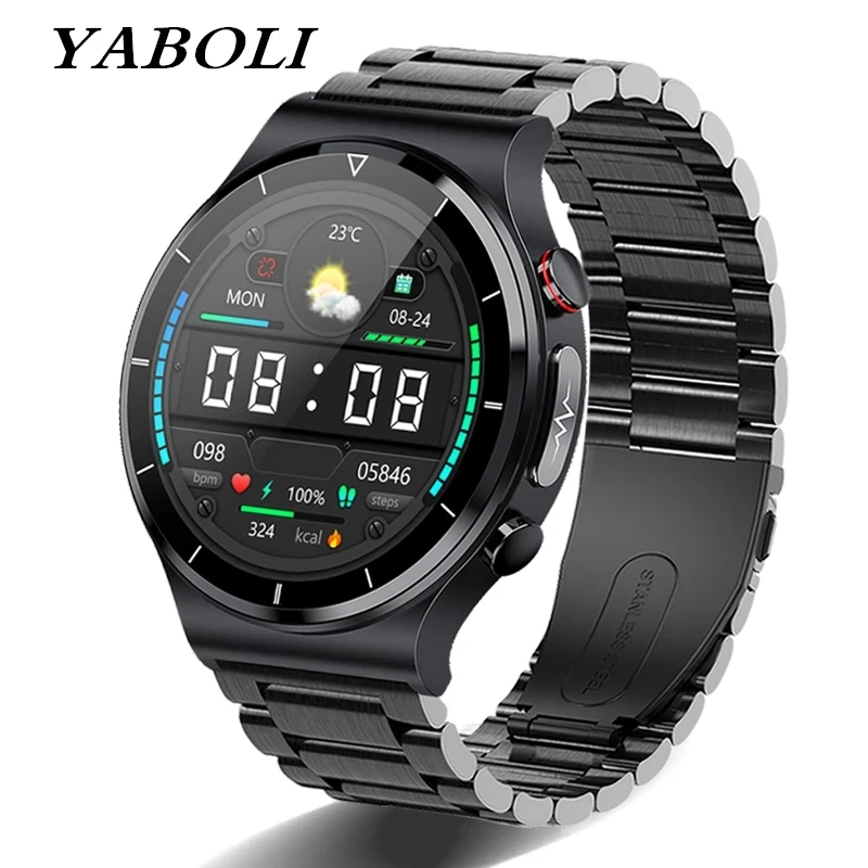 

Health Smart Watch Men ECG+PPG Body Temperature Blood Pressure Heart Rate IP68 Waterproof Wireless Charger Smartwatch 360*360 HD