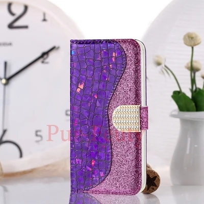 Purple Кожаные чехлы-раскладушки для samsung Galaxy J3 SM-J330Fn SM-J330F/DS кожаный чехол-портмоне с подставкой изображением стилизованный под чехол для телефона Etui samsung J3 J330 - Цвет: Purple