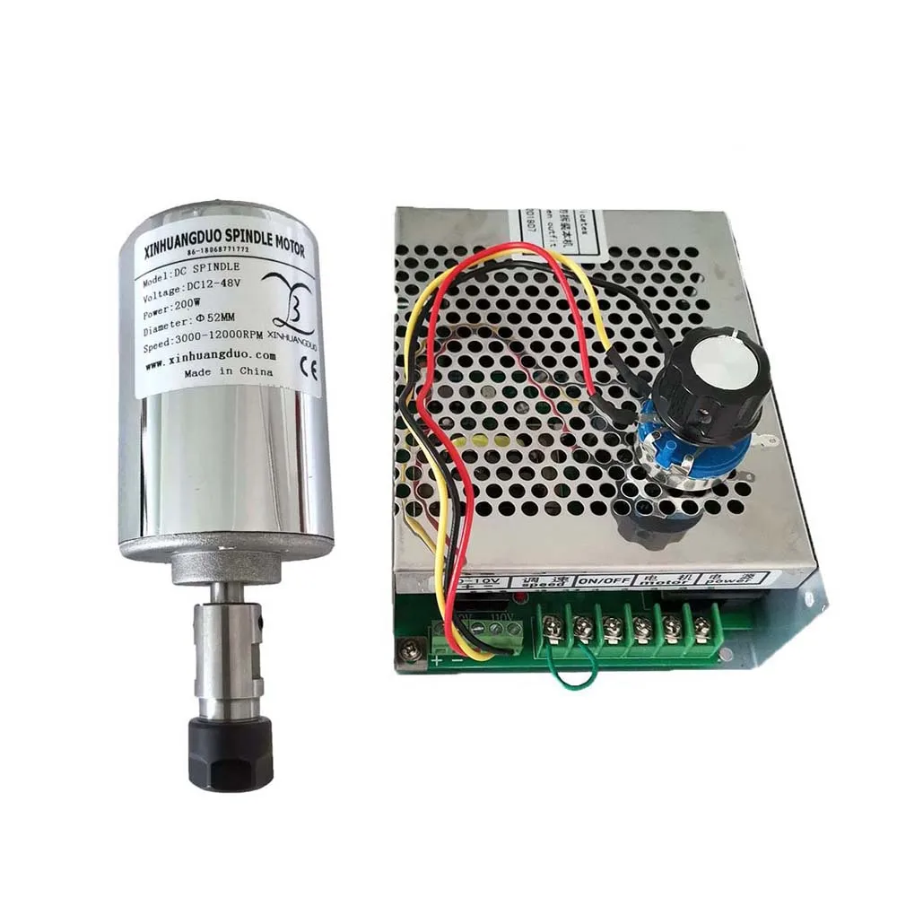 Комплект шпинделя с воздушным охлаждением 200 кВт ЧПУ патрон ER11 Вт двигатель +