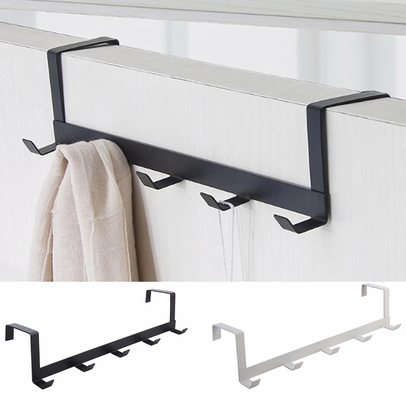 Practical Wrought Iron Door Hook Wall Hanger Hat Durable Kitchen 5 Hooks Bearing About 5kg Towel Clothes Over | Дом и сад