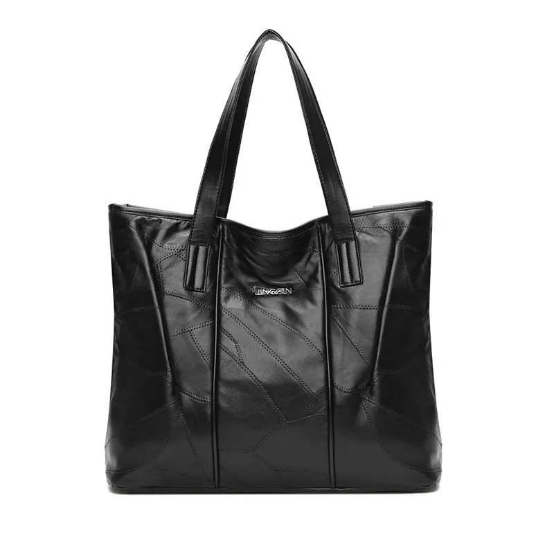 Сумка тоут женская из экокожи Модный повседневный саквояж большой вместимости