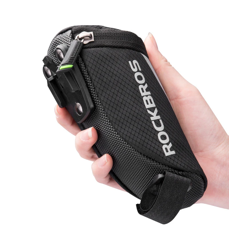 ROCKBROS Mini Saddle Bag MTB Bike Portable Nylon Rear Seat Package Reflective Small Tail Bicycle Accessories | Спорт и развлечения