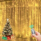 Новогодняя светодиодная сказочная гирлянда, Рождественское украшение, носветильник щение, гирлянда, СВЕТОДИОДНАЯ Гирлянда-занавеска, Рождественское украшение для дома