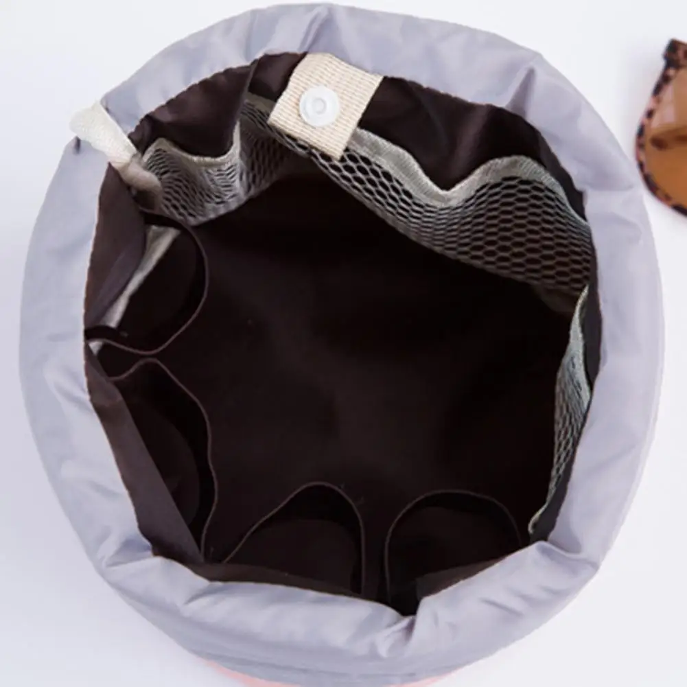 

Cylinder Portable Wash Storage Bag Drawstring Travel Cosmetic Pouch Organizer