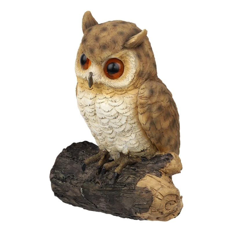 

Creative Garden Owl Statue Simulation Owl Yard Sculptures Tree Hanging Statue Outdoor Garden Animal Trees Hanging Decor