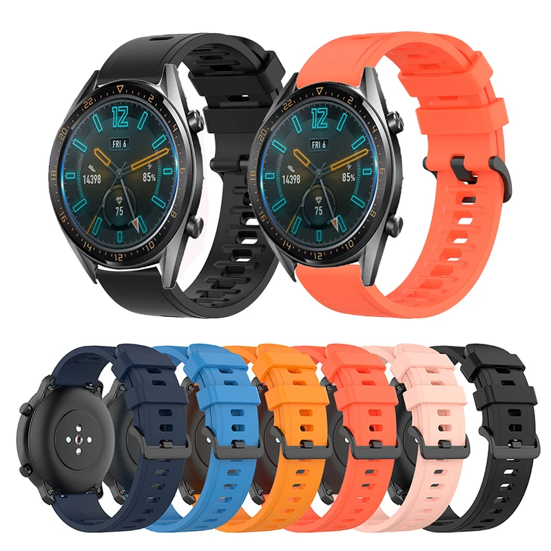 

Ремешок силиконовый для Huawei Watch GT/GT 2E/2 46 мм/HONOR Magic 1 2, спортивный браслет для часов, 22 мм