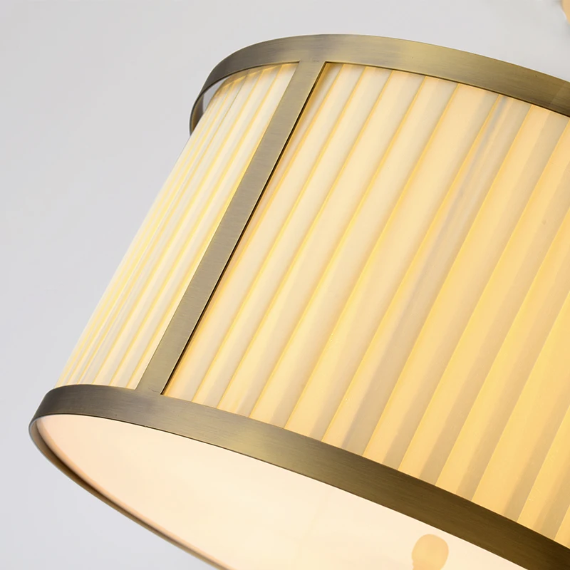 Америка Стиль натуральная ткань искусство фойе светодиодный потолочный