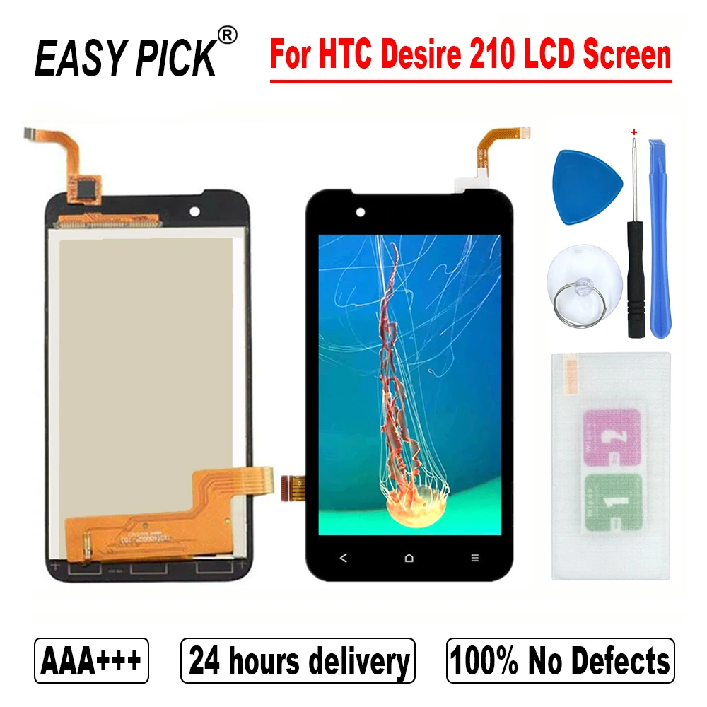 Для HTC Desire 210 ЖК дисплей сенсорный экран дигитайзер сборка для Dual Sim экран|Экраны