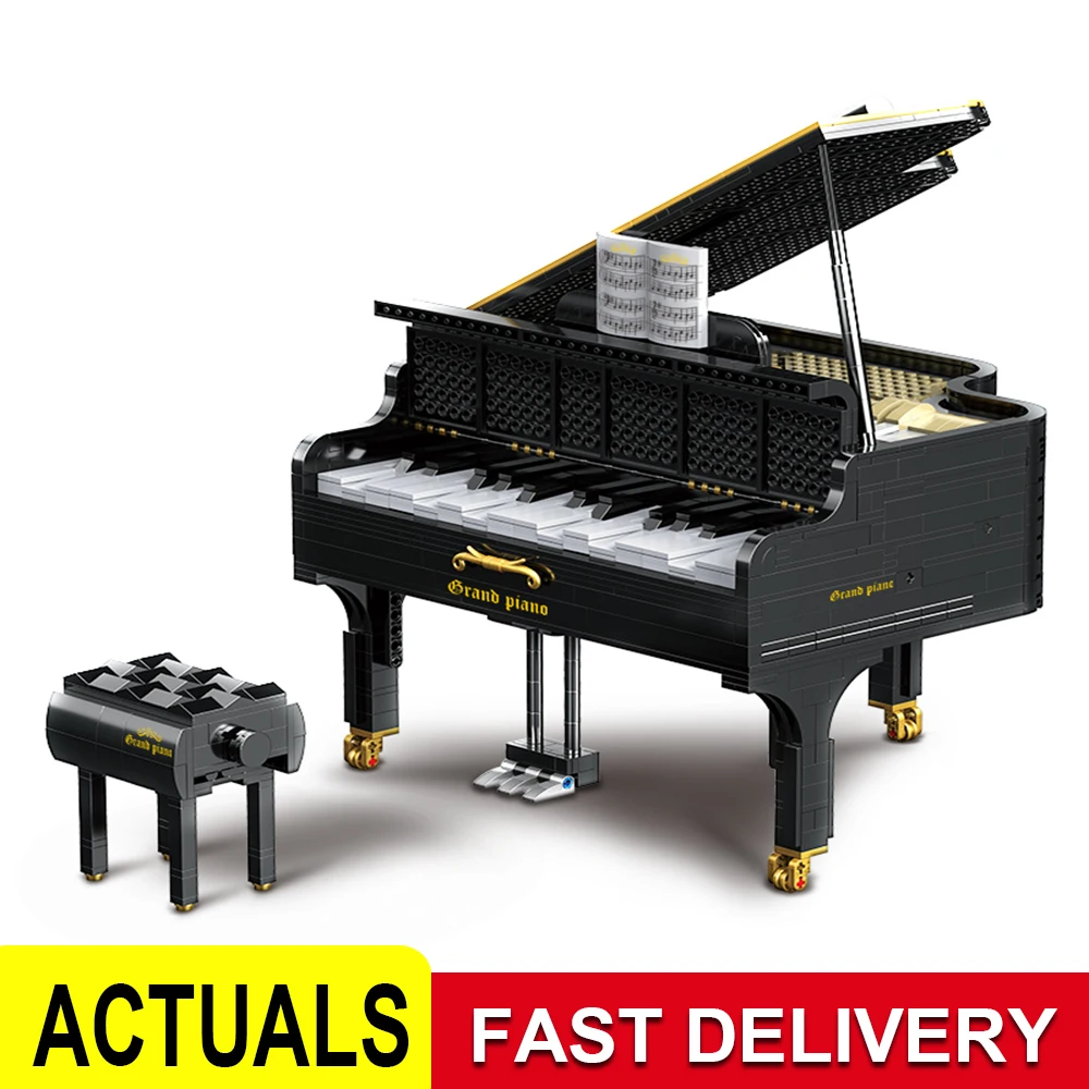 

Moc Grand Organ Piano Building Blocks Bricks Musical Music Action Model Minifigures Kids Toys For Children Christmas Gifts