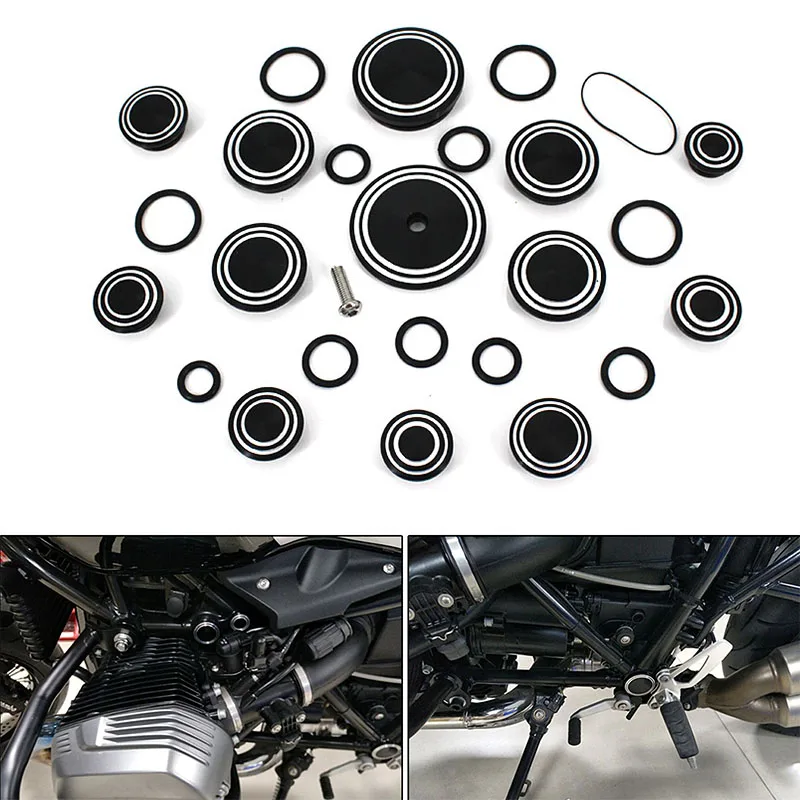 

JMCRider For BMW R NINE T R9T 2013 2014 2015 2016 2017 2018 2019 Frame Hole Caps Frame Cap Set Motorcycle aluminum Covers