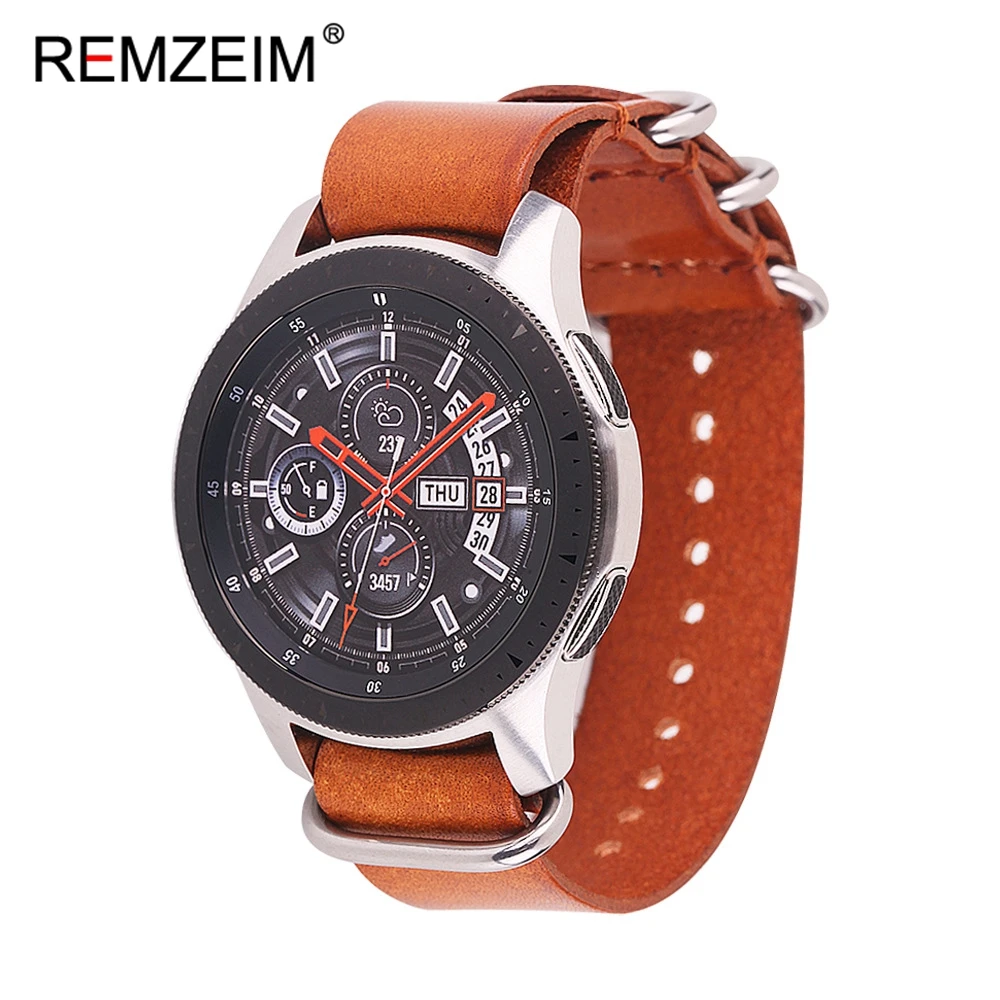 Ремешок из кожи Crazy Horse в стиле НАТО винтажный кожаный браслет Zulu для наручных