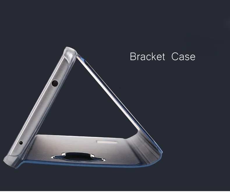 Flip Stand Phone case for iPhone XS Max XR Clear View Smart Mirror Case For X 8 7 6s Plus Cases 360 Full body cover | Мобильные
