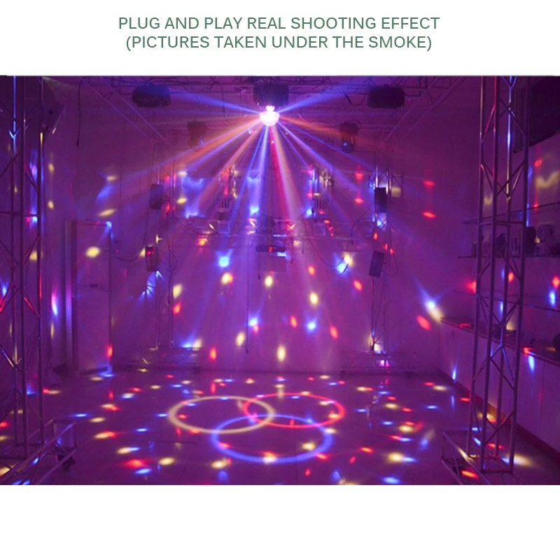 

1pcs Christmas DJ Disco Ball Lumiere Light 3W Sound Activated Laser Projector RGB Stage Lighting Effect Lamp Music KTV Party
