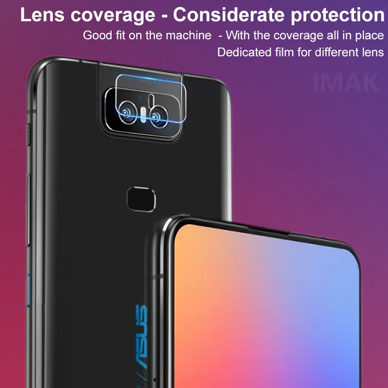 Imak 2 шт./упак. износостойкая защита для объектива камеры протектор для Asus Zenfone6 ZS630KL пленка из закаленного стекла