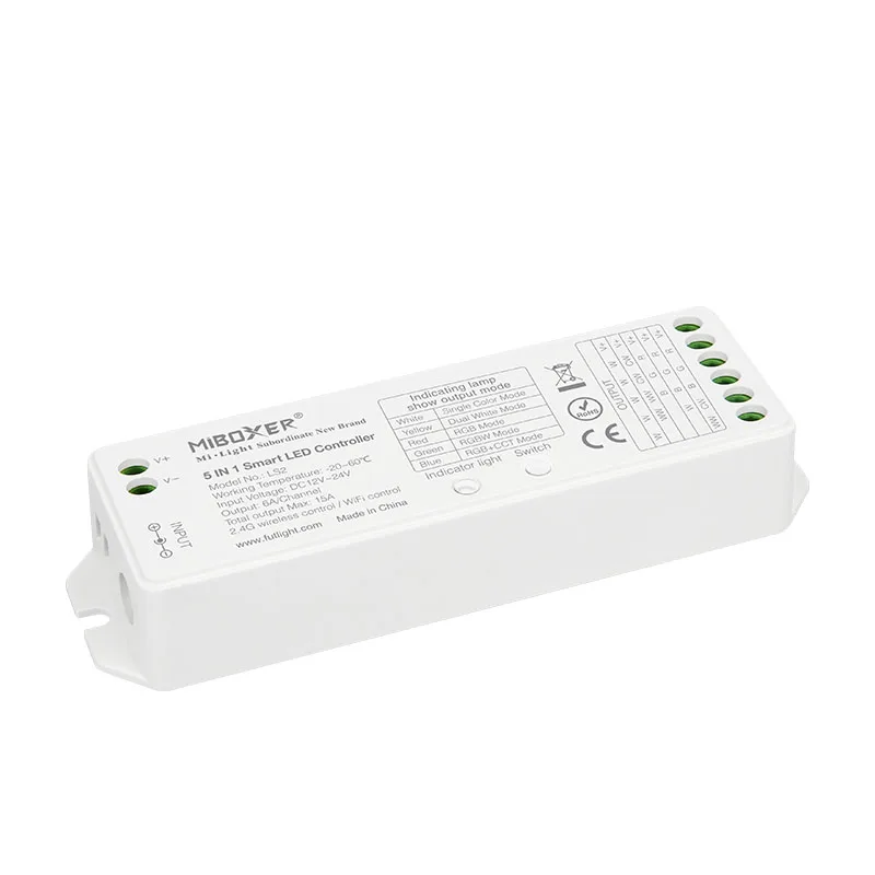 DC12-24V 5 в 1 умный светодиодный светильник контроллер 2 4 ГГц один цвет RGB CCT полосы 15A